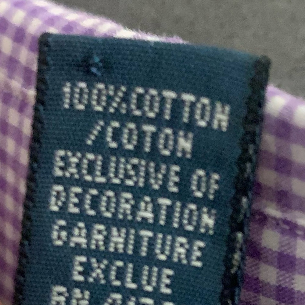 RALPH LAUREN LS Custom Fit Purple/White Tight Checked Shirt - Picture 4 of 7